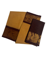 Madurai Sungudi Cotton Medium Zari Checked Contrast