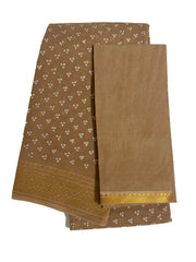 Madurai Sungudi Cotton Traditional Three Dot design Wax Print Saree With Blouse & Zari Border