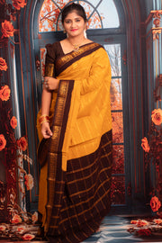 Velthari Design Small Zari Border Contrast Color With Blouse