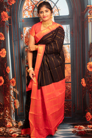 Velthari Design Small Zari Border Contrast Color With Blouse