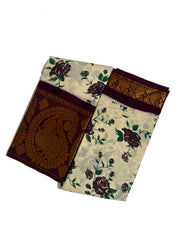 Mayuri Printed with Zari Border