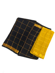 Vanaja Bengal Checked Small Zari Border Self Color with Blouse