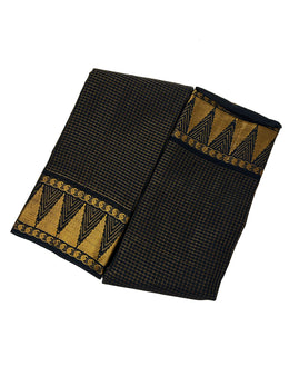 Small Zari Checked Self Color Temple Gopuram Border