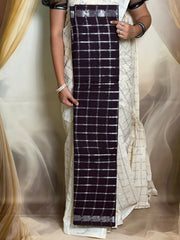 Madurai Sungudi Cotton Pavithra Kattam Fancy Saree for Women | Double Side Small Zari Border | Soft Traditional Madurai Cotton Saree with Running Blouse