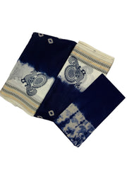 Madurai Sungudi Cotton Saree - Amala Black Zari Border Bandhini(Tie & Dye) With Blouse