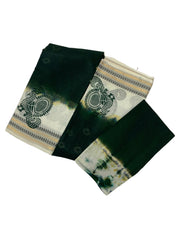 Madurai Sungudi Cotton Saree - Amala Black Zari Border Bandhini(Tie & Dye) With Blouse