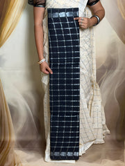 Madurai Sungudi Cotton Pavithra Kattam Fancy Saree for Women | Double Side Small Zari Border | Soft Traditional Madurai Cotton Saree with Running Blouse