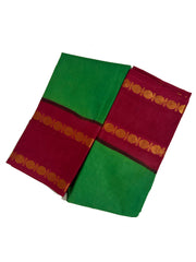 Madurai Sungudi Cotton  - Adayar Plain Medium Ruthratcham Zari Border