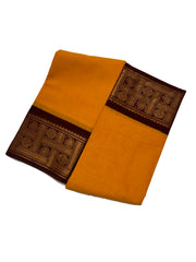 Madurai Sungudi Cotton  - Poonam Plain Medium Zari Border