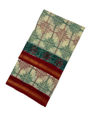 Madurai Sungudi Sarees - Double Side Zari border(KT) - Kolam Design