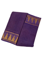 Small Zari Checked Self Color Temple Gopuram Border