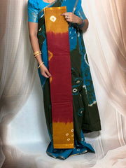 Madurai Sungudi Cotton Saree - Vesti  Border Traditional with Bhandhini Design Without Blouse