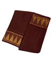 Small Zari Checked Self Color Temple Gopuram Border