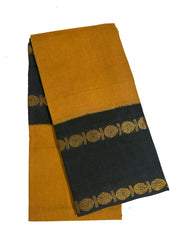 Madurai Sungudi Cotton  - Adayar Plain Medium Ruthratcham Zari Border