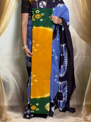 Madurai Sungudi Cotton Saree for Women | Borderless Traditional Saree with Bandhani Design | Contrast Color | Soft Cotton Saree with Running Blouse