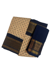 Madurai Sungudi Cotton Saree Body Sungudi Design with Blouse Contrast Color Tissue Border