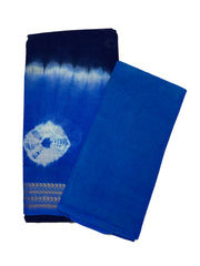 Madurai Sungudi Cotton Saree - Amala Gold Zari Border Bandhini(Tie & Dye) With Blouse