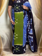 Madurai Sungudi Cotton Saree for Women | Borderless Traditional Saree with Bandhani Design | Contrast Color | Soft Cotton Saree with Running Blouse