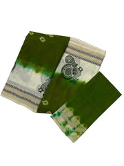 Madurai Sungudi Cotton Saree - Amala Black Zari Border Bandhini(Tie & Dye) With Blouse