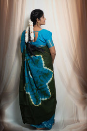 Madurai Sungudi Cotton Saree - Vesti  Border Traditional with Bhandhini Design Without Blouse