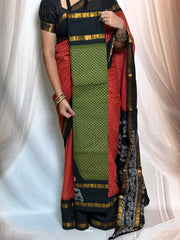 Wax (Batik) Print  with Zari Border