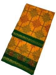 Madurai Sungudi Sarees - Double Side Zari border(KT) - Kolam Design