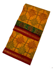 Madurai Sungudi Sarees - Double Side Zari border(KT) - Kolam Design