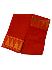 Small Zari Checked Self Color Temple Gopuram Border