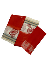 Madurai Sungudi Cotton Saree - Amala Black Zari Border Bandhini(Tie & Dye) With Blouse