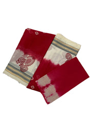 Madurai Sungudi Cotton Saree - Amala Black Zari Border Bandhini(Tie & Dye) With Blouse