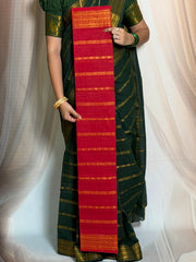 Traditional Madurai Sungudi Cotton Saree – Nakshatra Velthari Design, Self Color, Lightweight & Comfortable (With Blouse Piece)