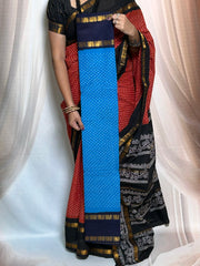 Wax (Batik) Print  with Zari Border