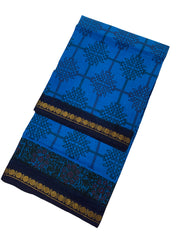 Madurai Sungudi Sarees - Double Side Zari border(KT) - Kolam Design