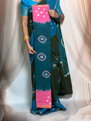 Madurai Sungudi Cotton Saree - Vesti  Border Traditional with Bhandhini Design Without Blouse