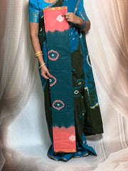 Madurai Sungudi Cotton Saree - Vesti  Border Traditional with Bhandhini Design Without Blouse