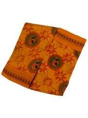 Madurai Sungudi Cotton Saree Samll Double Side Fancy Thread Border & Body Printed without Blouse