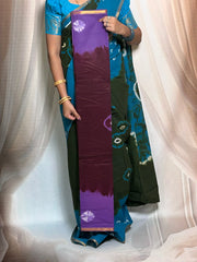 Madurai Sungudi Cotton Saree - Vesti  Border Traditional with Bhandhini Design Without Blouse