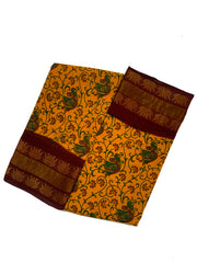 Fancy Tissue Border & Body Printed without Blouse
