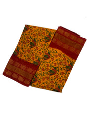 Fancy Tissue Border & Body Printed without Blouse