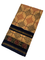 Madurai Sungudi Sarees - Double Side Zari border(KT) - Kolam Design