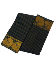 Medium Zari Checked Self Color