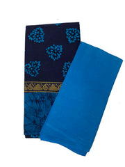 Wax Print Saree With Blouse (upper pet)