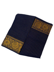 Medium Zari Checked Self Color