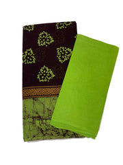 Wax Print Saree With Blouse (upper pet)