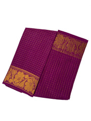 Medium Zari Checked Self Color