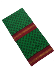 Madurai Sungudi Sarees - Double Side Zari border(KT) - Surl Design