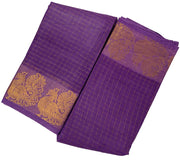 Medium Zari Checked Self Color