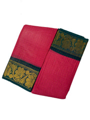 Madurai Sungudi Cotton Medium Zari Checked Contrast