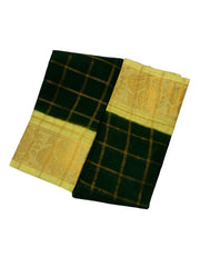 Poonam Vanaja Checked Medium Zari Contrast Border