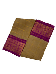 Poonam Vanaja Checked Medium Zari Contrast Border